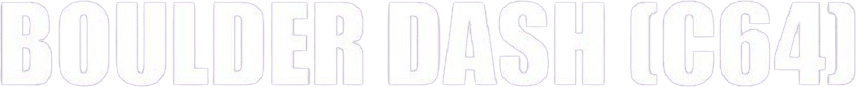 Boulder Dash logo for Commodore 64